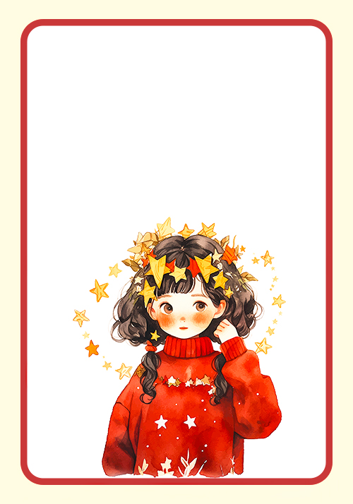 PAPEL DE CARTA BONECA PENSAMENTO NAS ESTRELAS