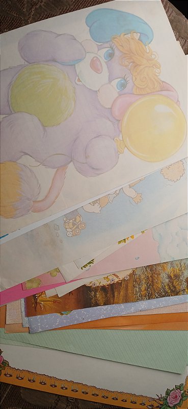 RELIQUIAS JULIANA CHAVES - LOTE 4- 20 PAPEIS DE CARTA ANTIGOS