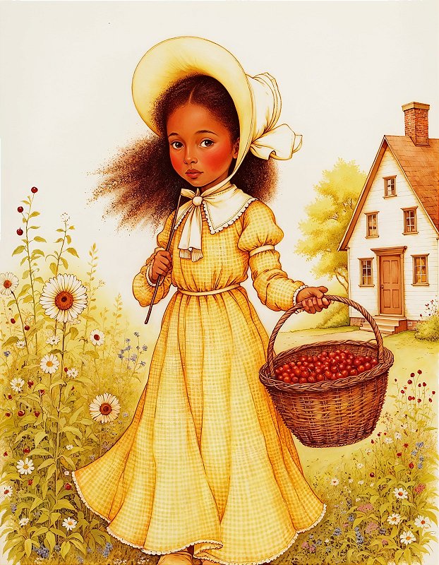 COLEÇÃO TRAÇOS HOLLY MENINAS DO CAMPO - 7 papéis de carta