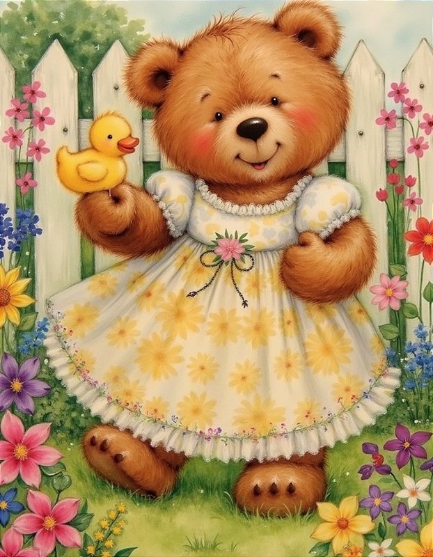 COLEÇÃO MUNDO FOFO MAMA URSA  -  15 PAPÉIS DE CARTA