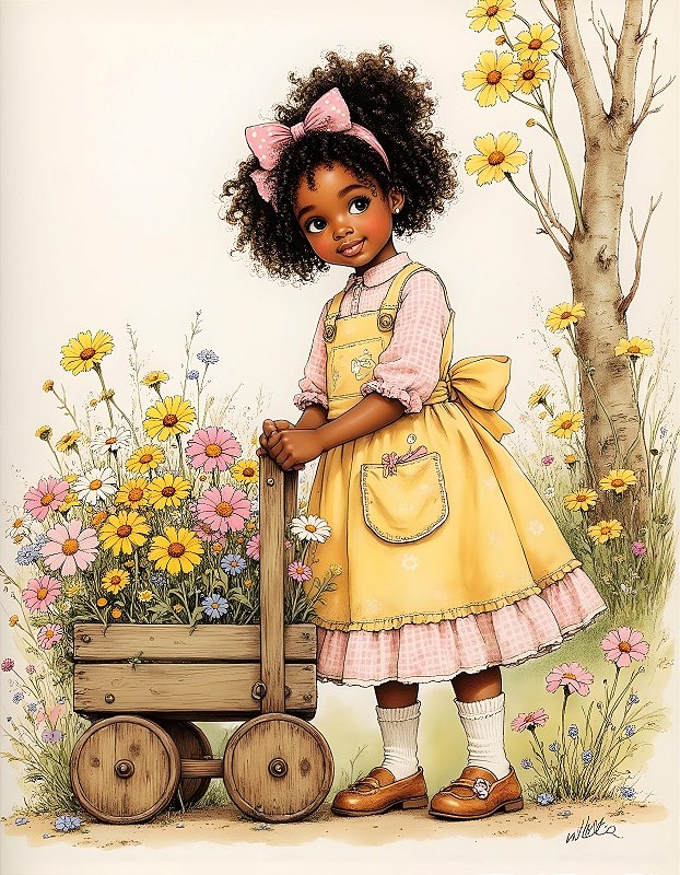 COLEÇÃO OVER THE RAINBOW CARRINHO DE FLORES - 12 PAPÉIS DE CARTA