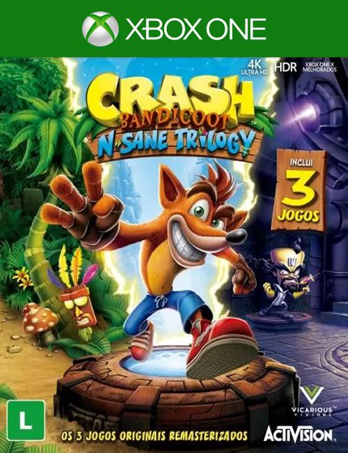 Crash Bandicoot N. Sane Trilogy XBOX ONE XBOX SERIES X S MIDIA DIGITAL Alice Games