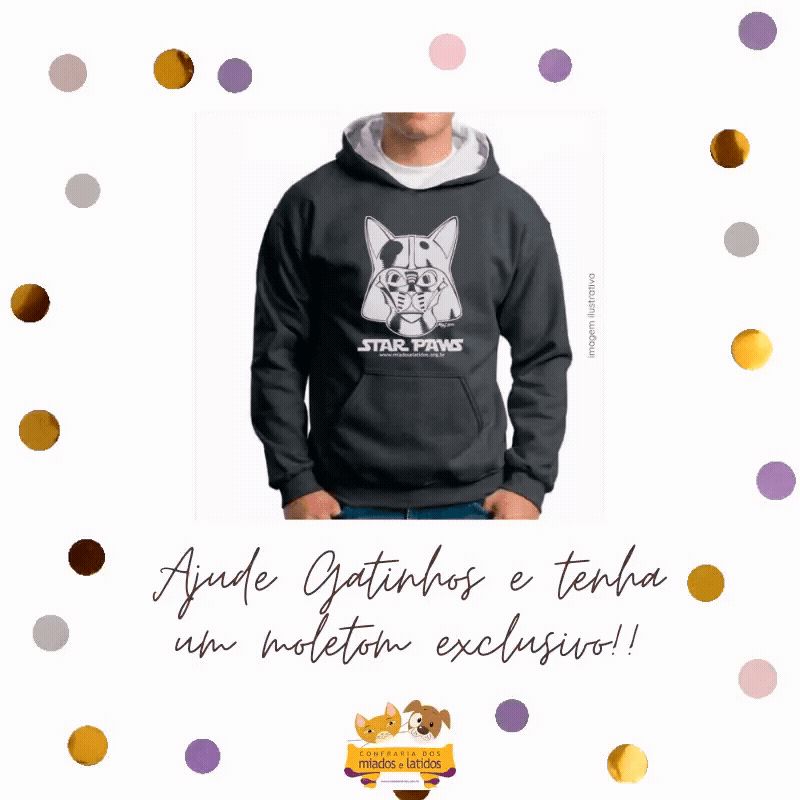 moletom com capuz with paws