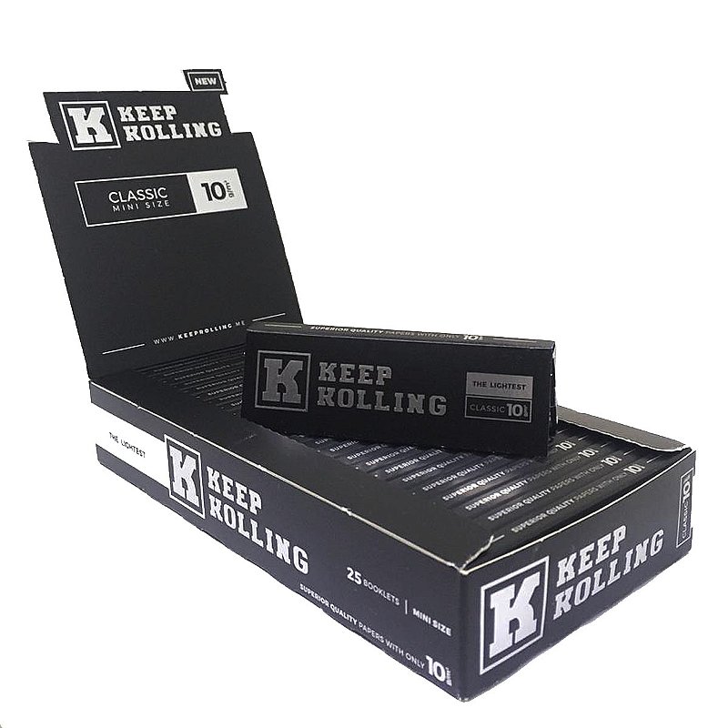 Caixa De Seda Keep Kolling Preta Classica Mini Size 25 Livretos ...