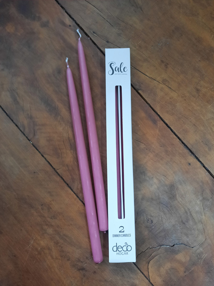 Vela cera blend Mix vegetal c/2 UN rosé 5011