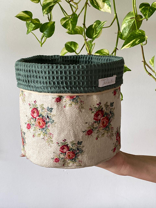 Cachepot Linho M estampa Lia 5435