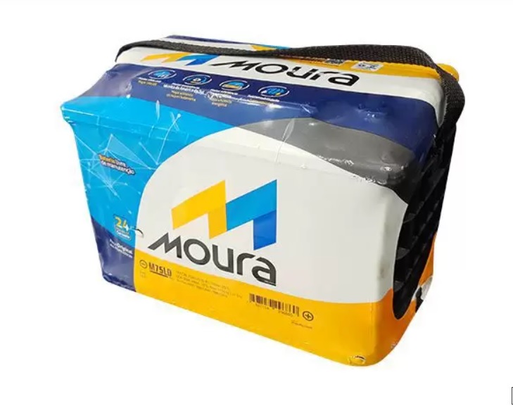 Bateria Moura 75 amperes para carro - M75LD - RS3 Baterias - Baterias ...