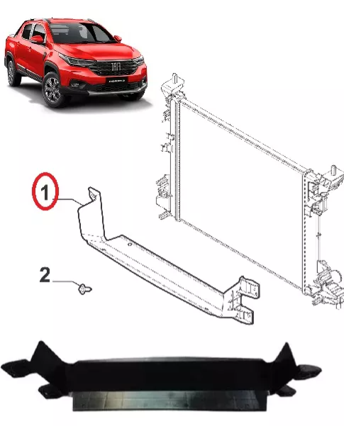 Radiador Fiat Nova Strada 1.4 com Ar Condicionado Original 52126299 - Loja  de Peças para Carros na Web