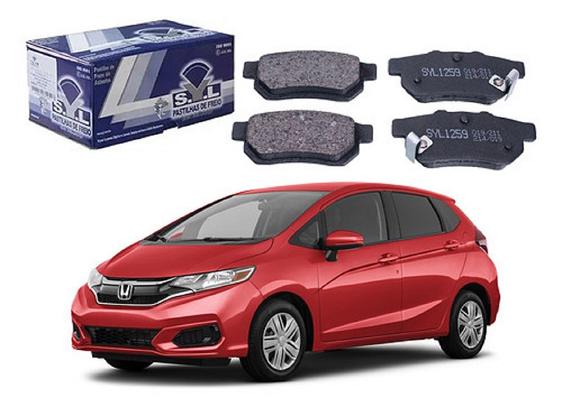 Pastilha Traseira Honda Fit 2009 2010 2011 2012 2013 2014 - Peças ...
