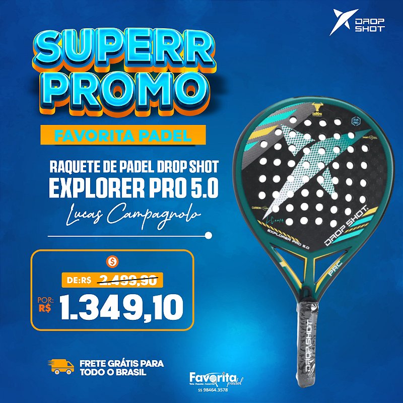 Raquete de Padel Drop Shot Explorer Pro 5.0 - Lucas Campagnolo