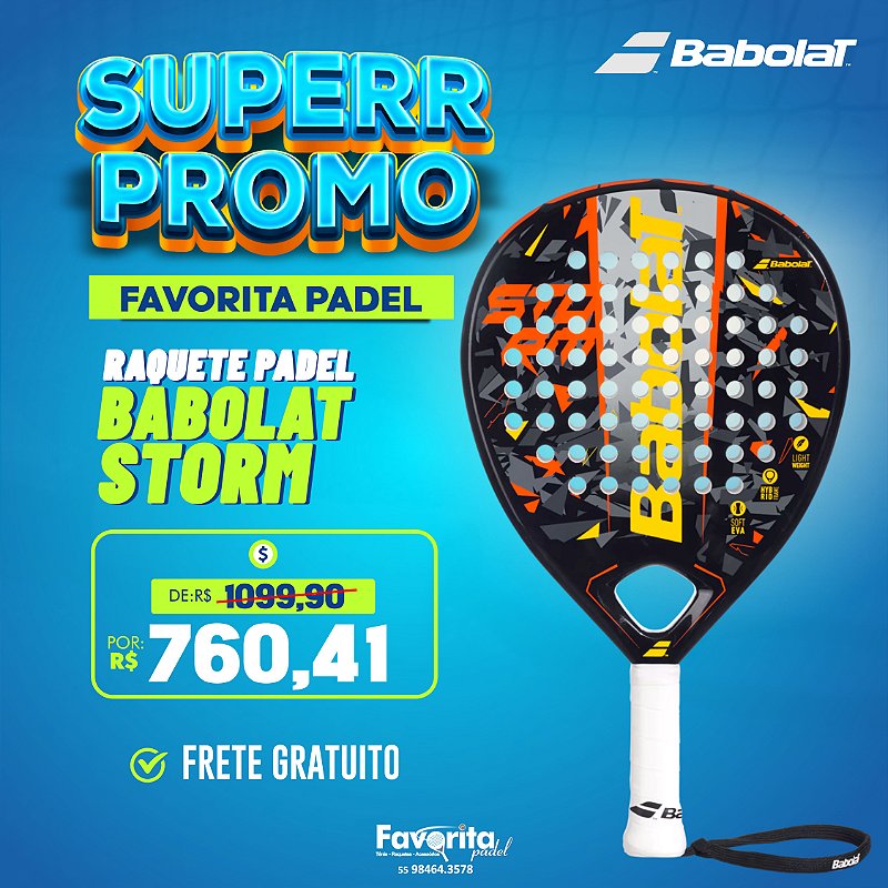 【2本セット】Babolat Aero Storm Raquete de Padel Babolat Storm - Favorita Padel