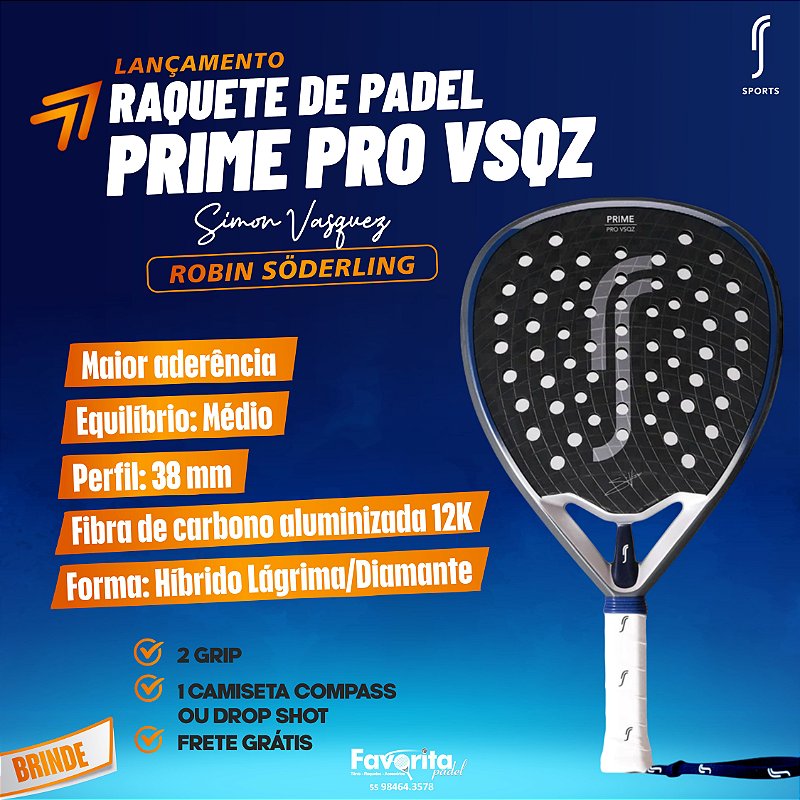 Raquete de Padel ROBIN SÖDERLING Prime Pro VSQZ - Simon Vasquez