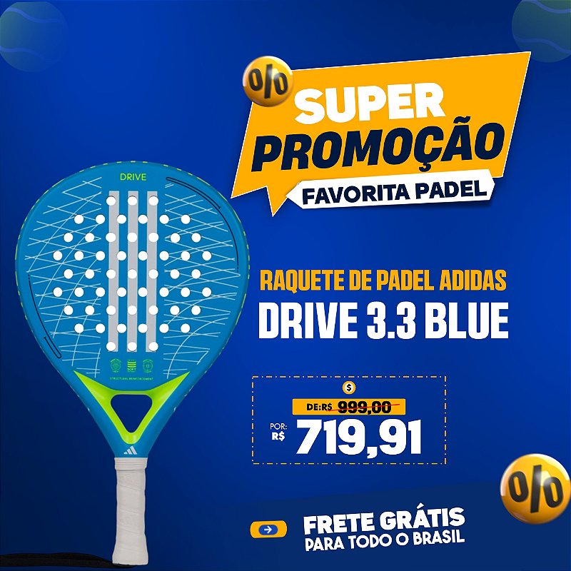 Raquete de Padel ADIDAS DRIVE 3.3 BLUE - Favorita Padel