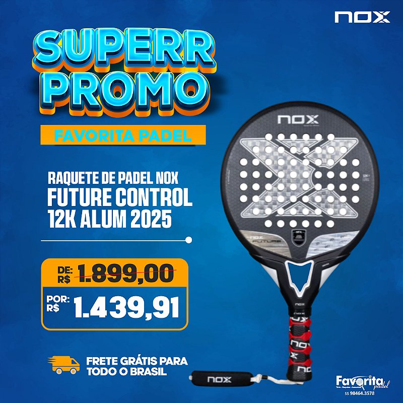 Raquete de Padel NOX Future Control 12k Alum 2025 - Favorita Padel