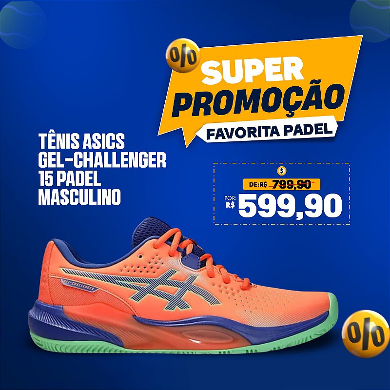 Tênis ASICS GEL-Challenger 15 Padel – Masculino - Favorita Padel