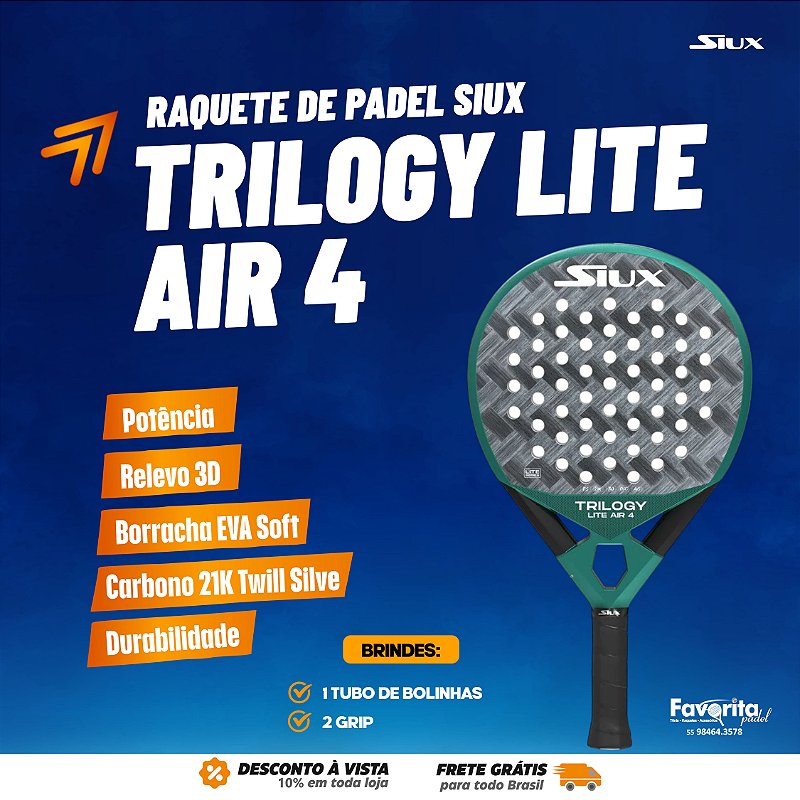 Raquete de Padel Siux Trilogy Lite Air 4 - Favorita Padel