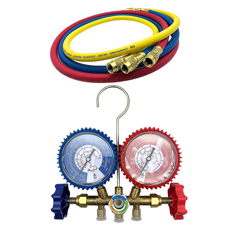 Adapter Gas R404 Conjunto Manifold Gás R134A R22 R404 R407 Ar Split Geladeira - Karisfrio