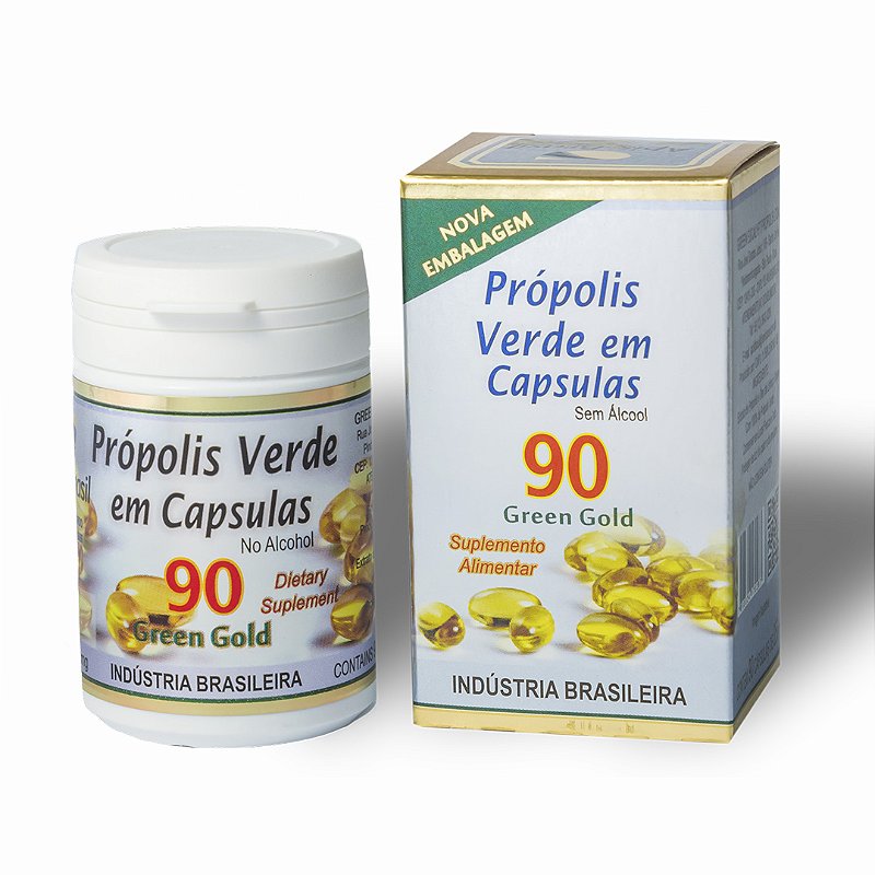 Extrato de Própolis Verde em Cápsula 17% com Ômega3 300mg 90cps Apis ...