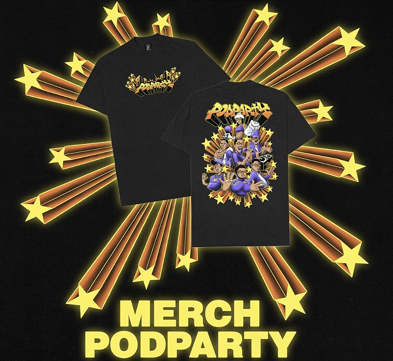 Camiseta Merch PodParty PodPah - StoreDimi