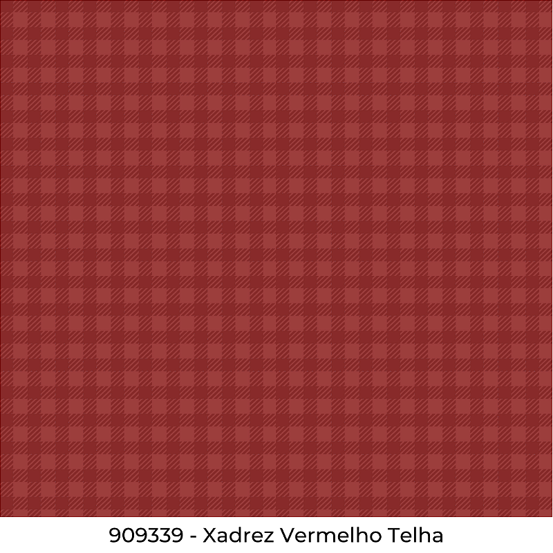 909339 - Xadrez Vermelho Telha - Tecidos Fabricart