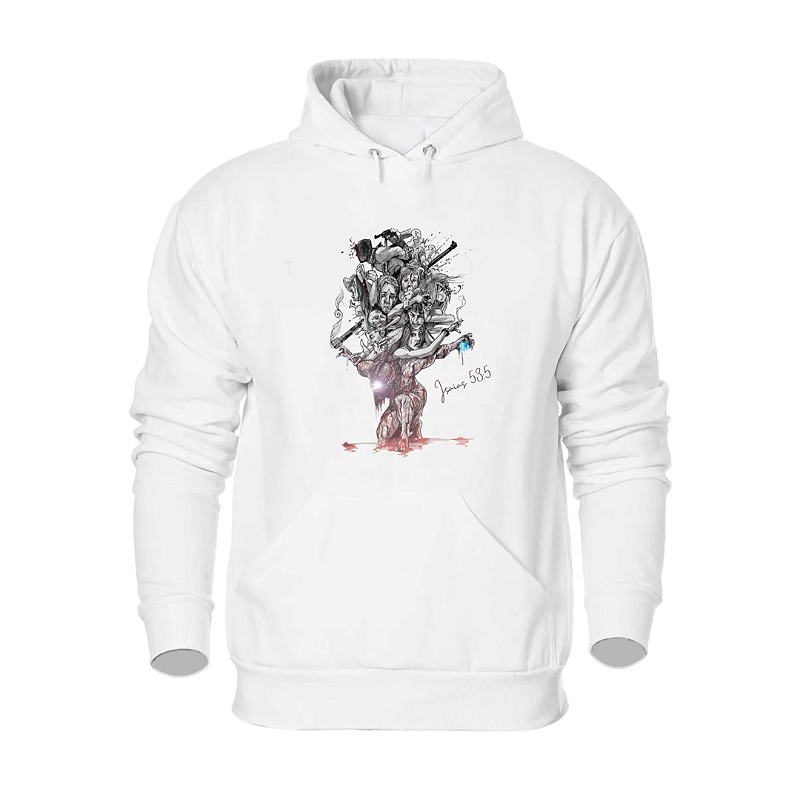 Blusa de Moletom Estampado Isaias 53:5 Coleção Abrigo Cristão
