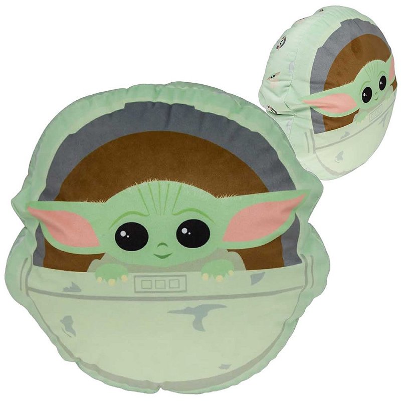 Almofada Baby Yoda Grogu Nave - Star Wars - Dora Presentes - A