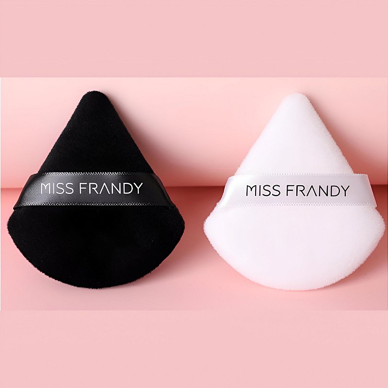 Kit 2 esponjas puff veludo com alça Miss frandy - TM Makeup