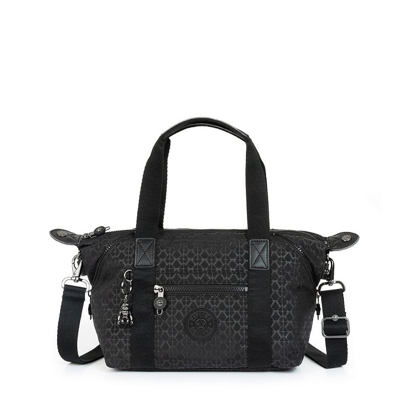Bolsa De Mão Kipling Art Mini 13L Signature Preto - Viajante Moderno