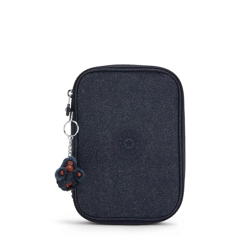 Estojo Kipling 100 Pens True Blue Glitter Azul Marinho - Viajante Moderno