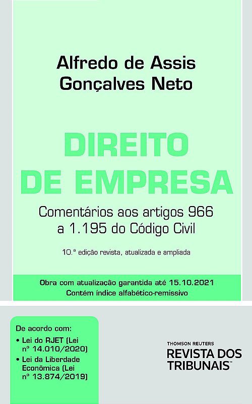Livro Direito de Empresa: Comentarios Aos Artigos 966 a 1.195 do Codigo ...