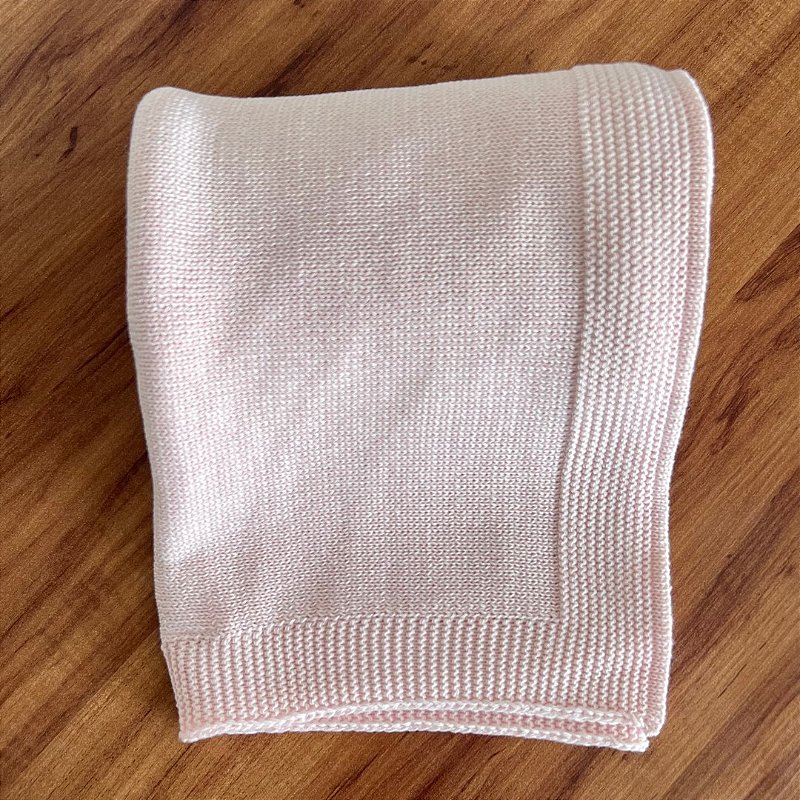 Manta Lisa Tricot Rosa