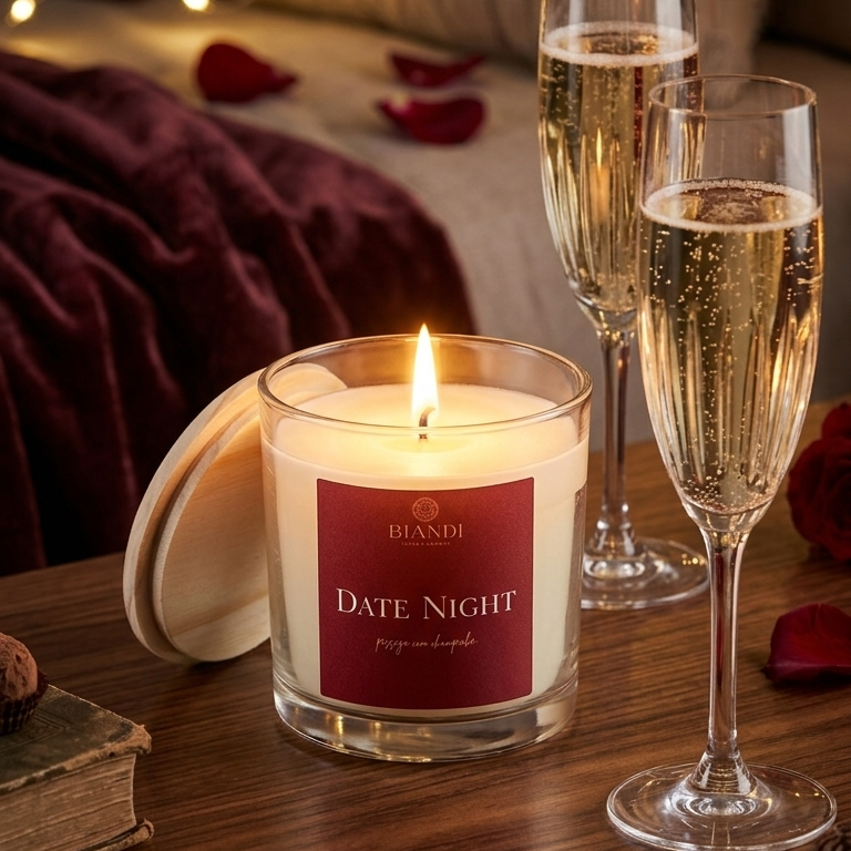Vela Date Night - Pêssego com Champanhe