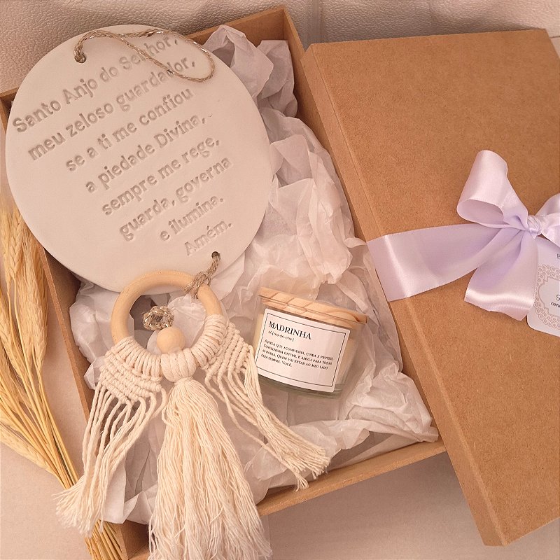 Vela convite Madrinha Batismo kit