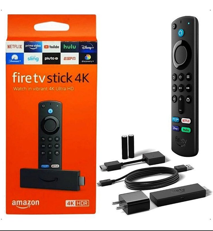 Fire TV Stick 4K com Controle Remoto por Voz com Alexa Topteck
