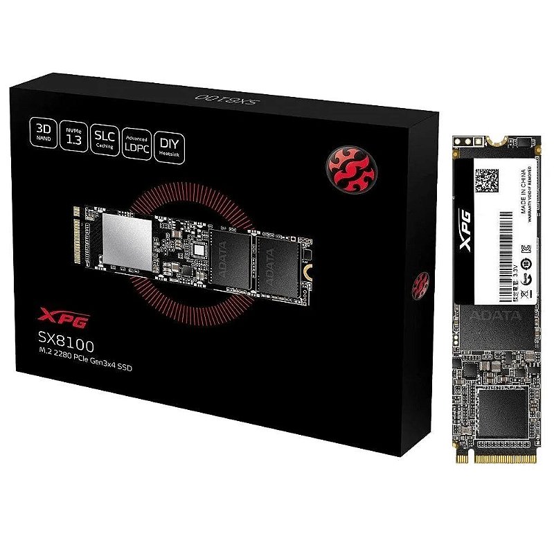 SSD Adata XPG SX8100 512GB M.2 2280 Nvme ASX8100NP-512GT-C - Blue