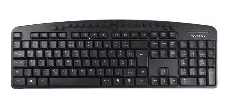 Teclado Multimidia C/ Fio Abnt2 Mymax Mks-vsc8168/usb - BS Tech