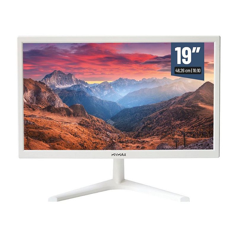 Monitor Mymax 19" LED 60Hz HDMI VGA 3.6ms 1440x900 px Branco - BS Tech ...