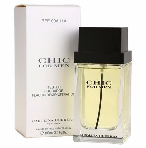 Téster Chic For Men Carolina Herrera Eau de Toilette - Perfume Masculino  100 ML - Perfume Importado Original | Loja Online em Promoção