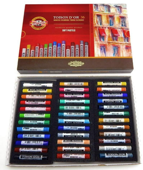 Giz Pastel Seco Koh I Noor Toison D'or - 36 Cores - Casa Elias