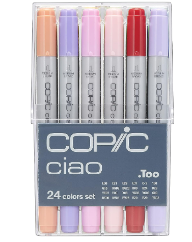 Set Marcador Copic Ciao Ponta Dupla - 24 Cores - Casa Elias