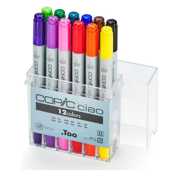 Set Marcador Copic Ciao - 12 Cores - Casa Elias