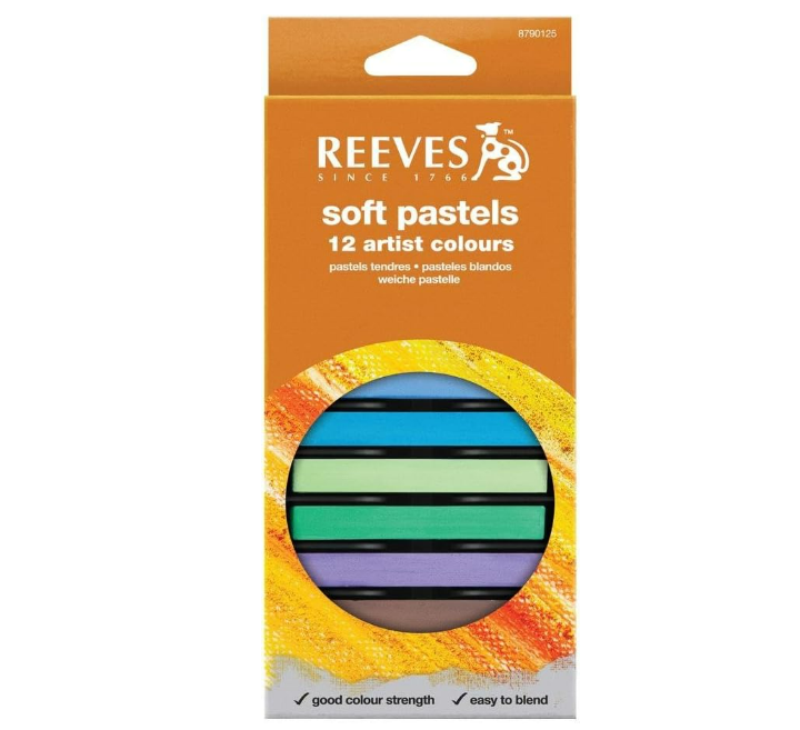Conjunto Giz Pastel Macios Reeves - 12 Cores - Casa Elias