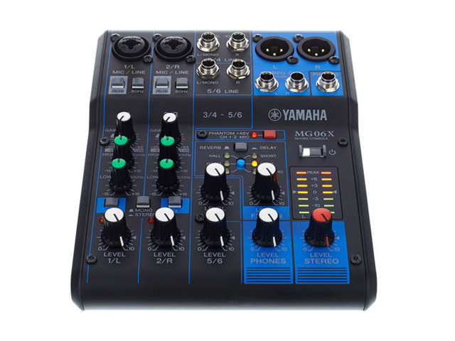 MESA SOM 6 CANAIS ANALÓGICO YAMAHA MG-06X - Brug Áudio Vídeo Automação