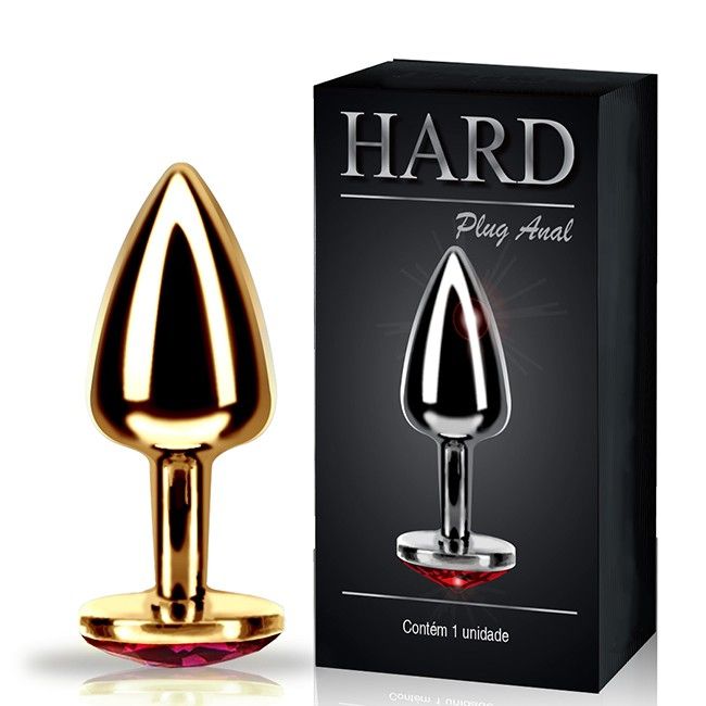 plug anal dourado Plug Anal Dourado M com Pedra de Coração - SEXY IMPORT - Plug Anal Dourado  M com Pedra de Coração - SEXY IMPORT main image 0