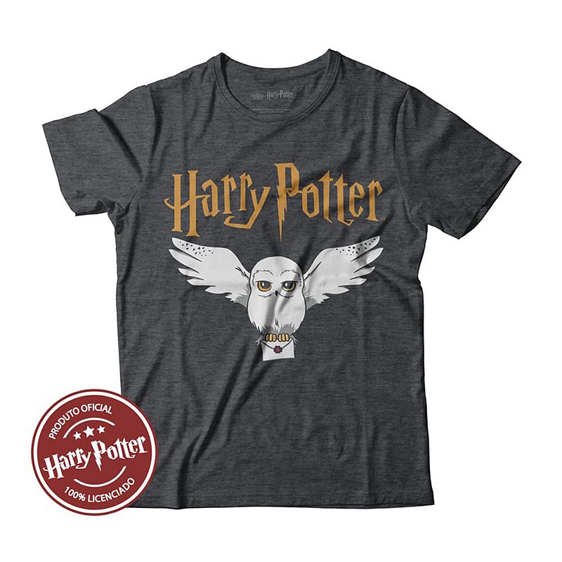 Camiseta Fatum Harry Potter Edwiges Cinza The Hard Geek