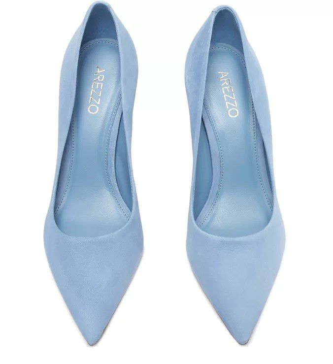 SCARPIN AREZZO NOBUCK AZUL Lojas Trend