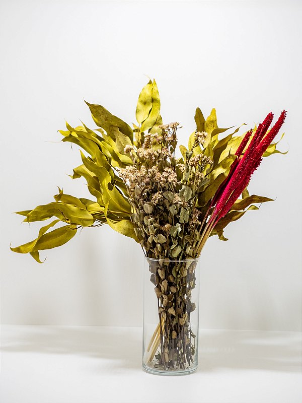 Arranjo de chão com flores desidratadas para sala milheto + vaso - Empório  Botânico - Arranjos com flores desidratadas