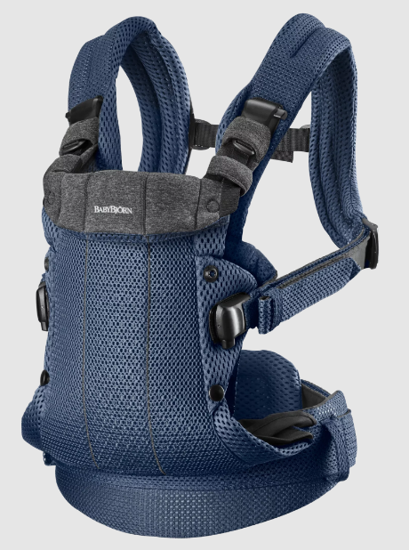 BabyBjorn Baby Carrier Harmony Navy Blue 0-3 anos, Malha 3D