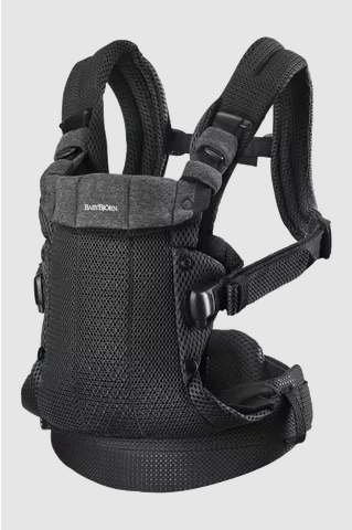 BabyBjorn Baby Carrier Harmony Black 0-3 anos, Malha 3D Canguru