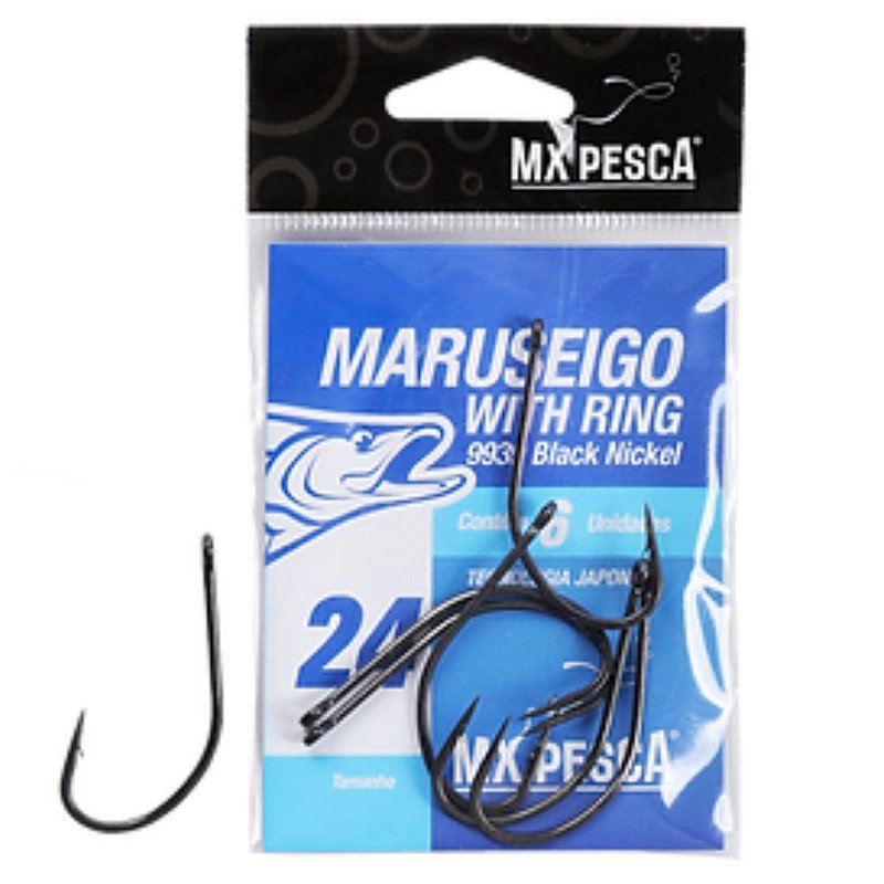 Anzol Mx Pesca Maruseigo With Ring 9939 Black Nickel - ILHA DA PESCA